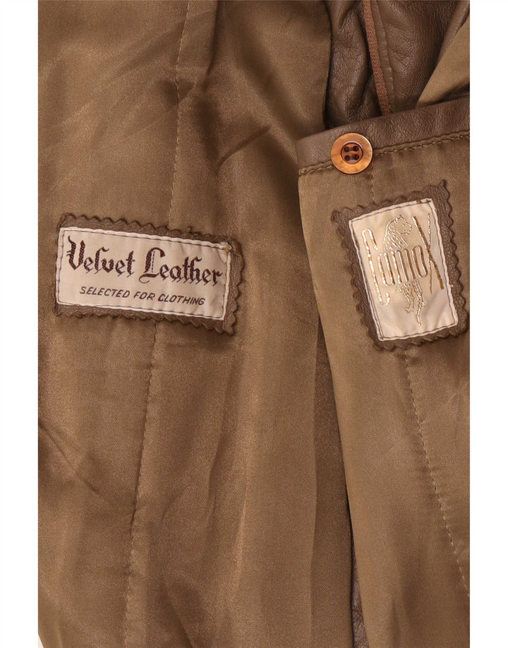 Camox Herre Bomber Læderjakke UK 38 Medium Brun