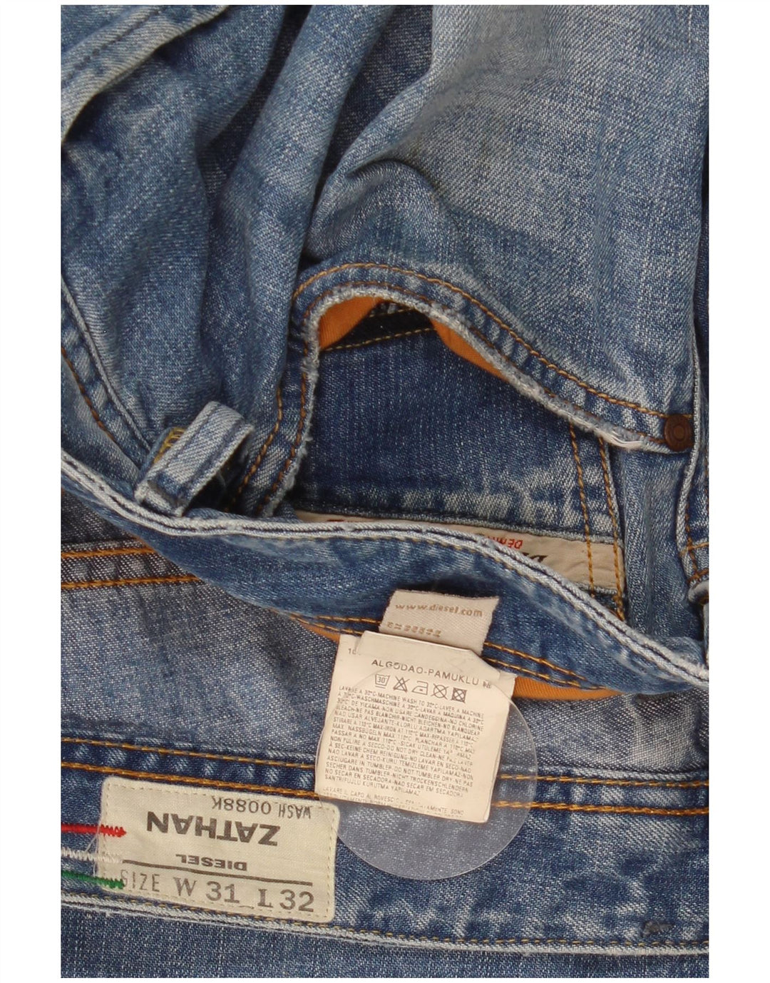 Diesel Herre Zathan Bootcut Jeans W31 L30 Blå Bomuld