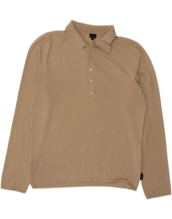 Calvin Klein Jeans Langærmet Polo Shirt til mænd Stor Beige