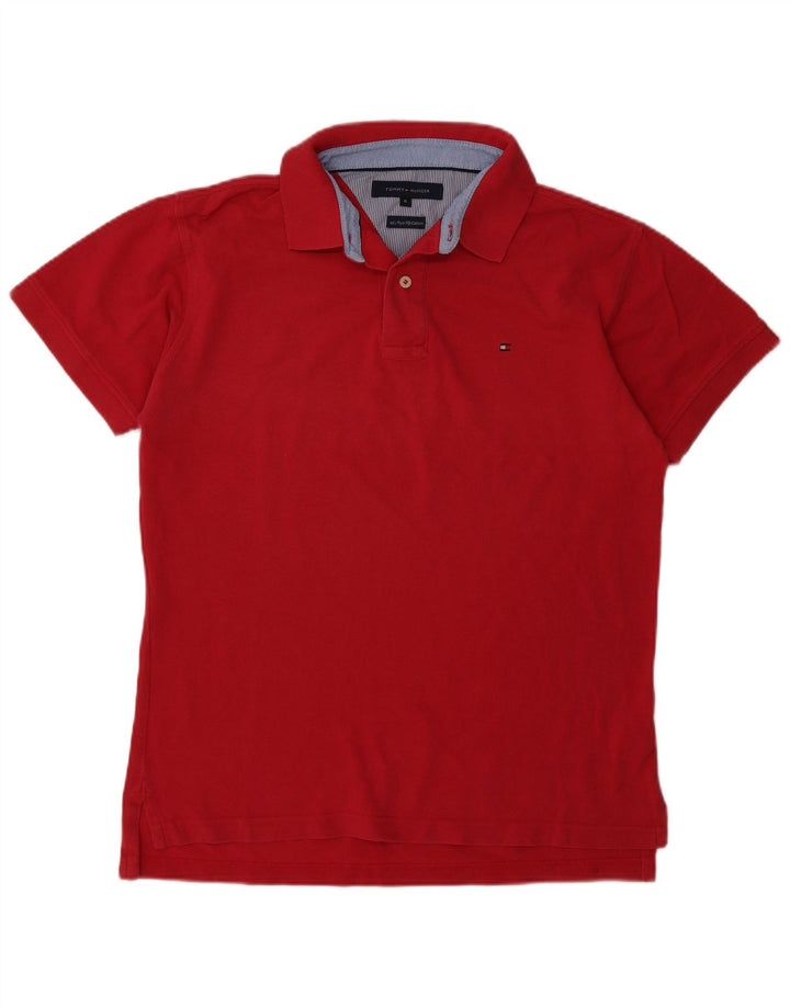 Tommy Hilfiger Herre poloshirt Medium Pink Bomuld