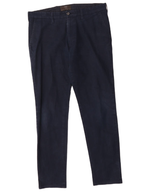Marks & Spencer Herre Skinny Chino Bukser W32 L29 Marineblå Bomuld
