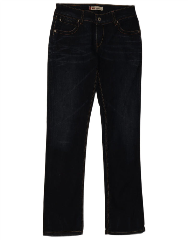 Levi's Dame 470 Straight Jeans W30 L33 Marineblå