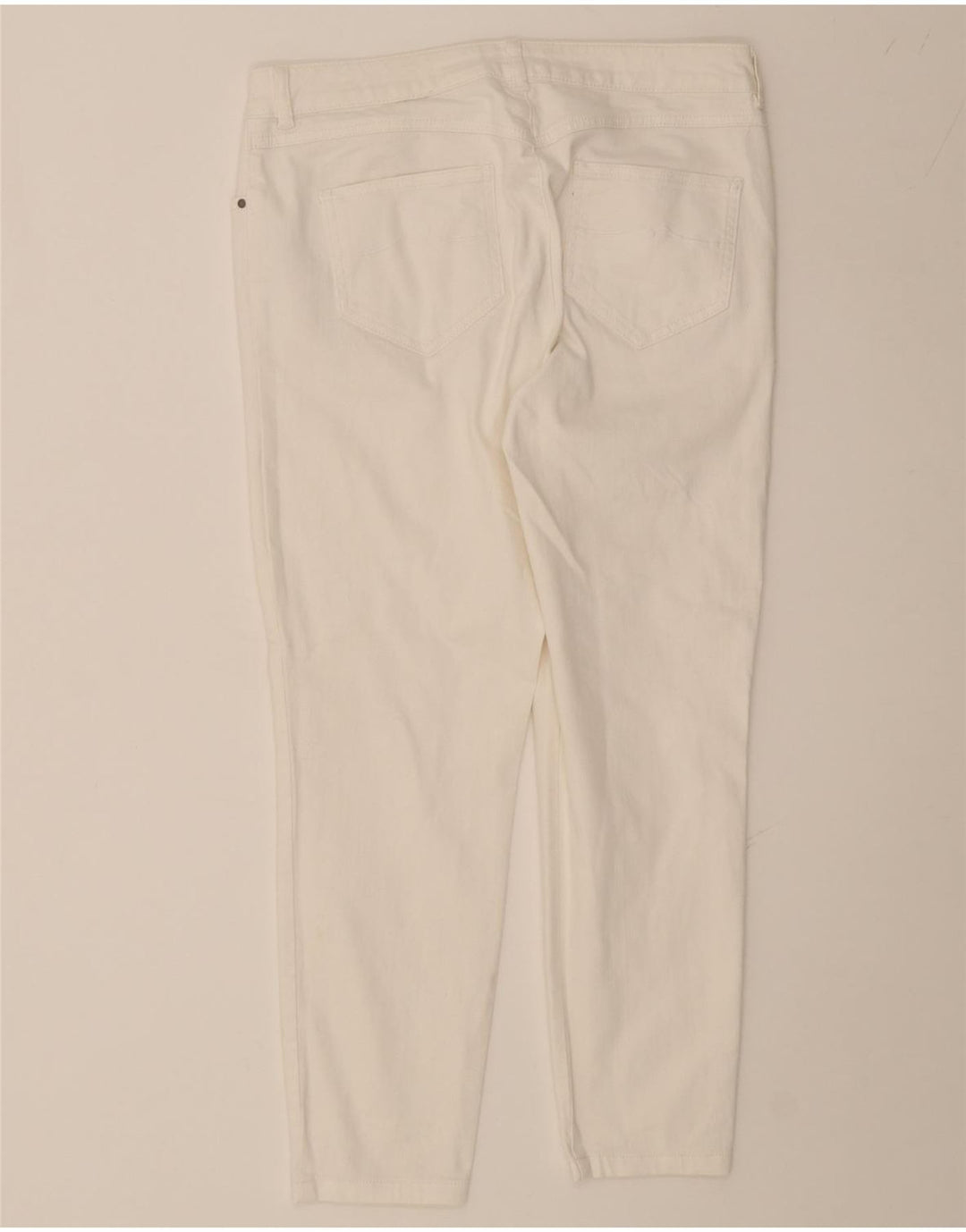 MONSOON Womens Slim Jeans UK 14 Large W32 L26 White Cotton Vintage Monsoon and Second-Hand Monsoon from Messina Hembry 