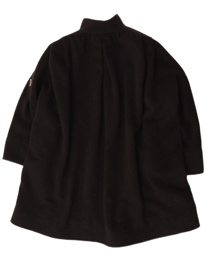 Vintage oversize overfrakke til kvinder UK 18 XL Sort alpakauld