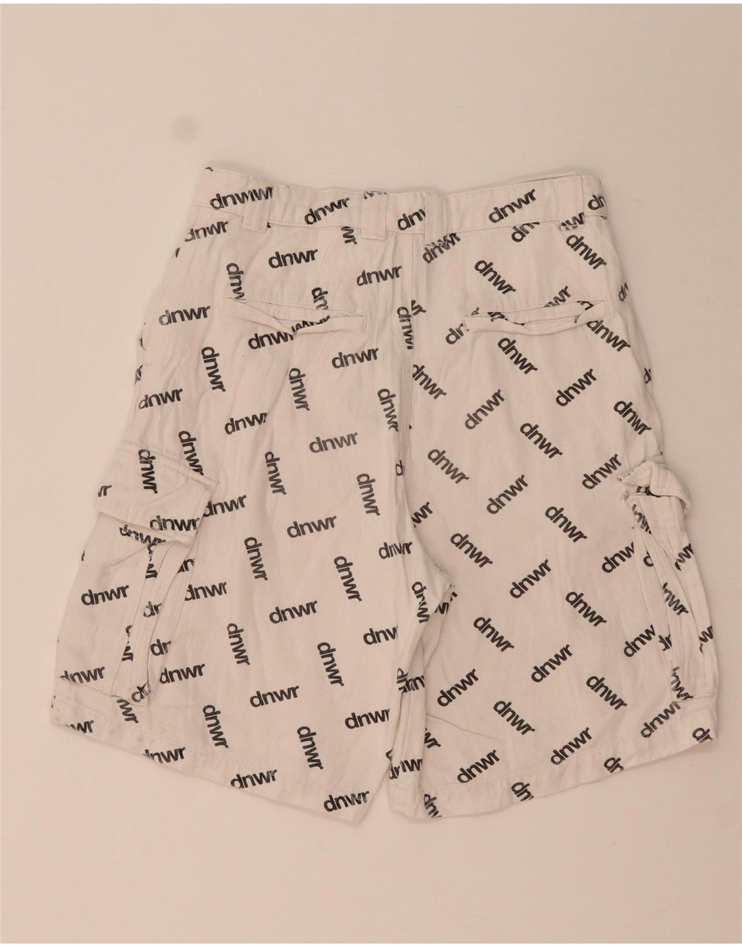 Zara Herre Graphic Cargo Shorts EU 38 Small W30 White