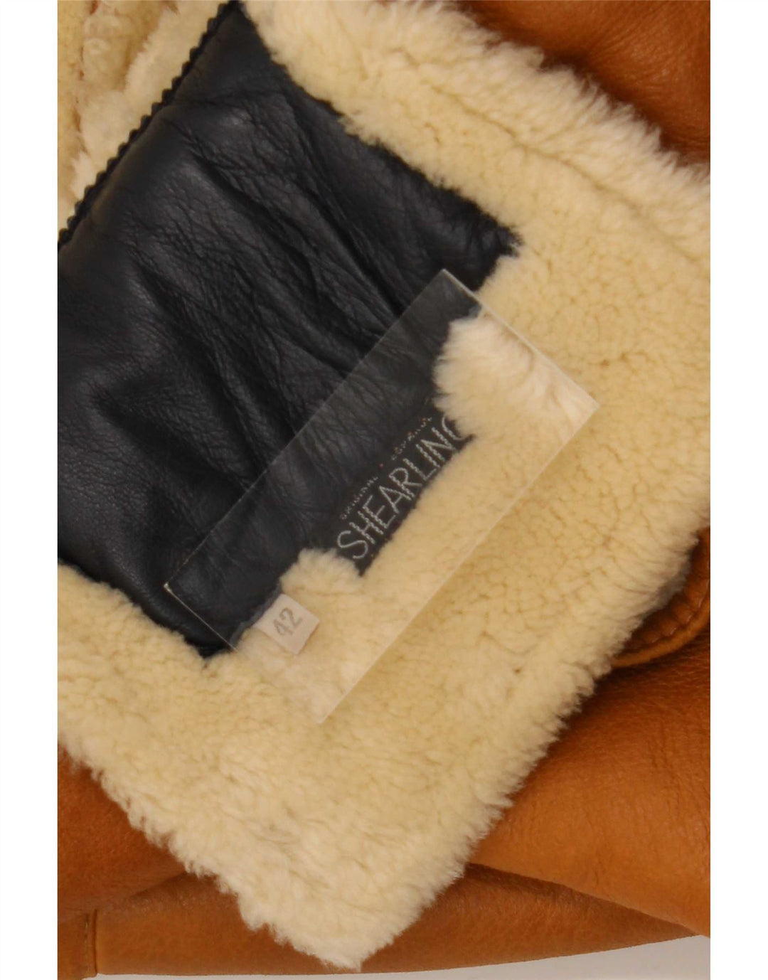 Vintage Dame Oversized Shearling Jacket IT 42 Medium Brun