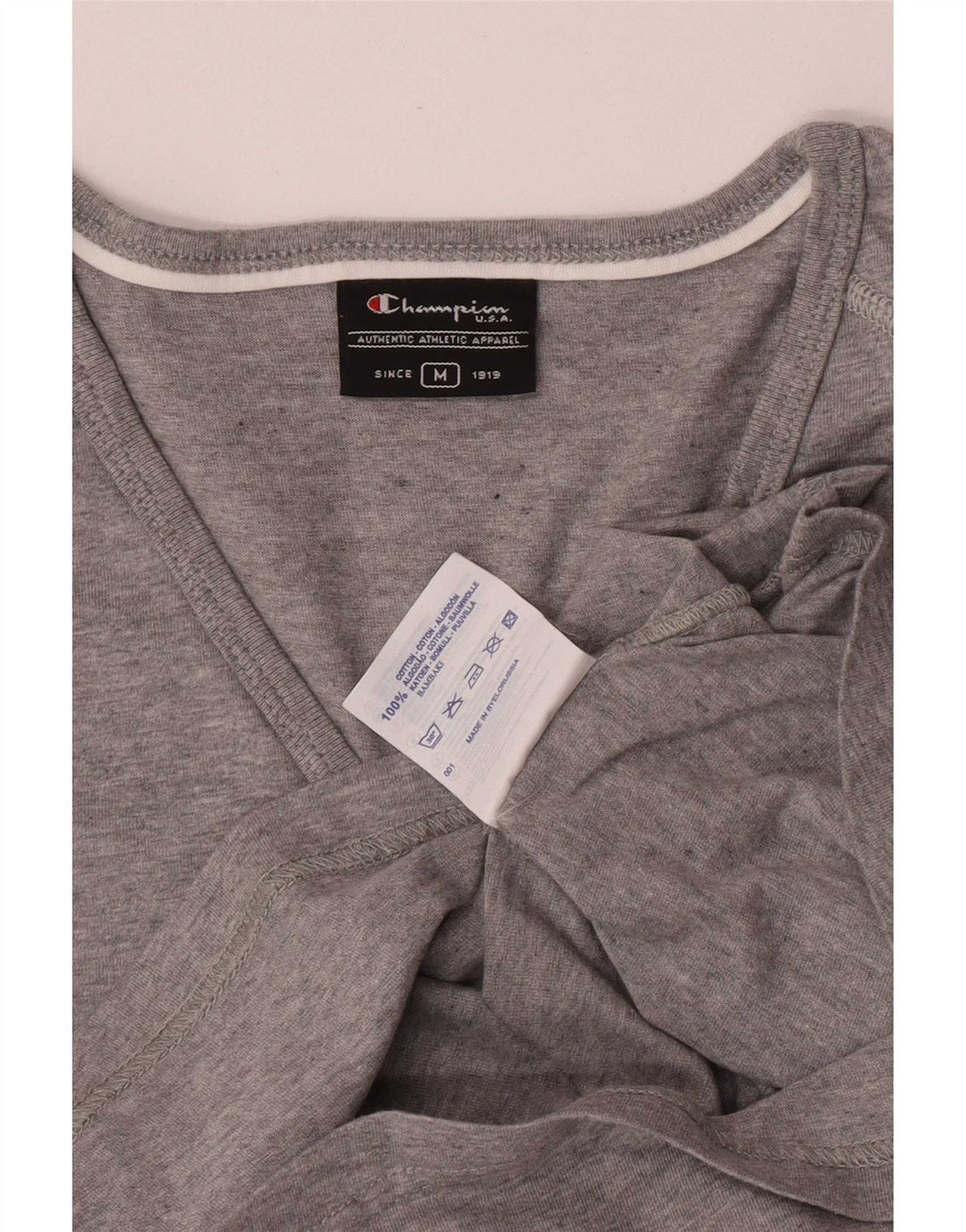 Champion kortærmet t-shirttop med almindelig pasform til kvinder UK 12 Medium Grå