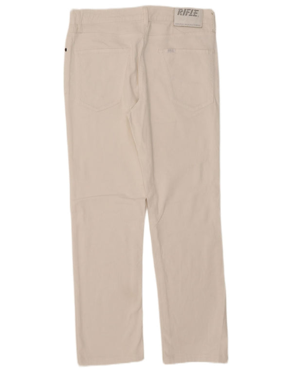 Rifle Dame Straight Jeans W34 L28 Hvid Bomuld