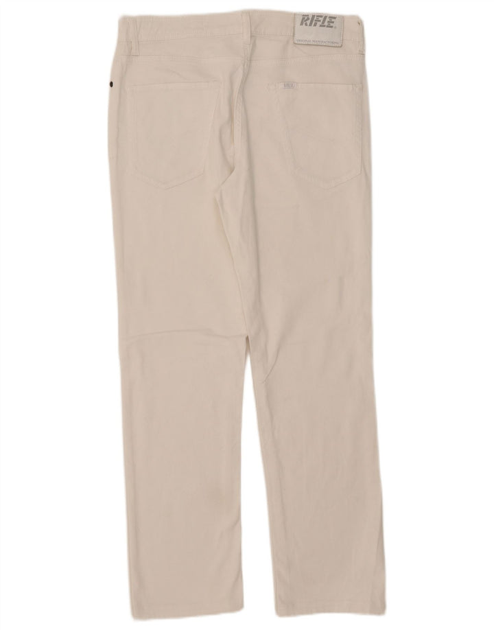 Rifle Dame Straight Jeans W34 L28 Hvid Bomuld