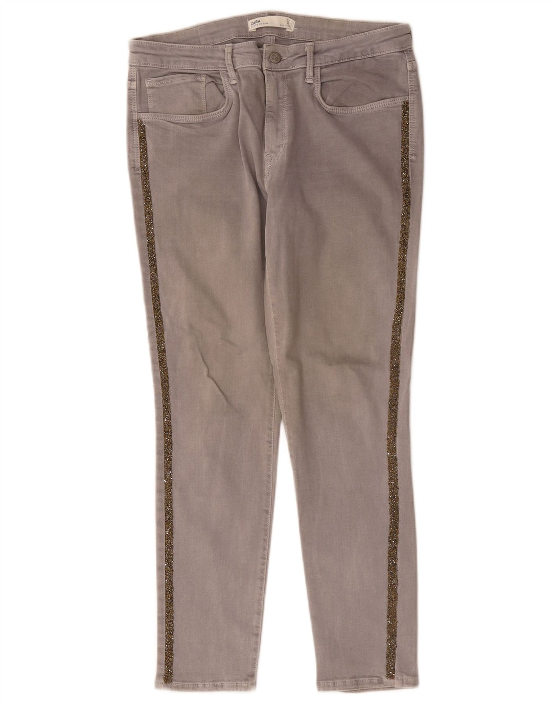 Zara Dame Slim Jeans EU 44 XL W34 L27 Grå