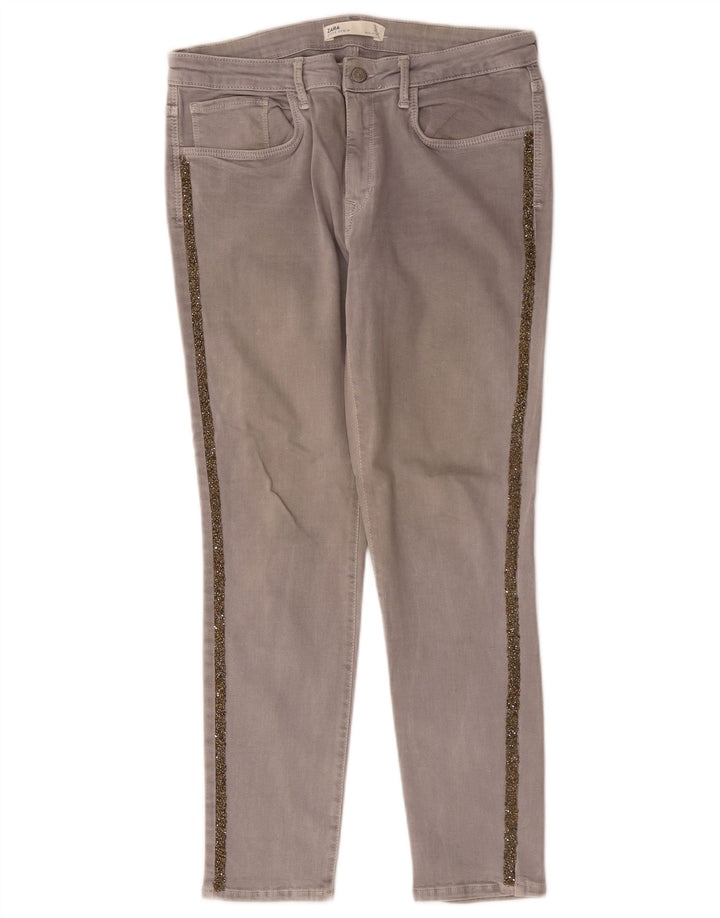 Zara Dame Slim Jeans EU 44 XL W34 L27 Grå