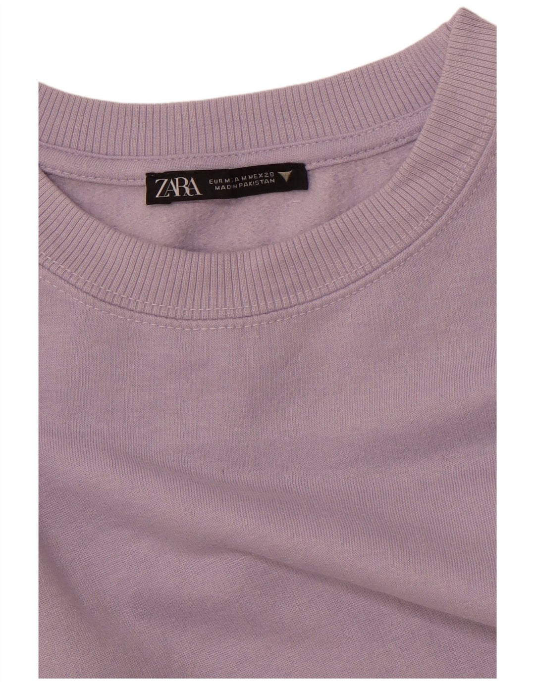 ZARA Womens Oversized Crop Sweatshirt Jumper UK 14 Medium Purple