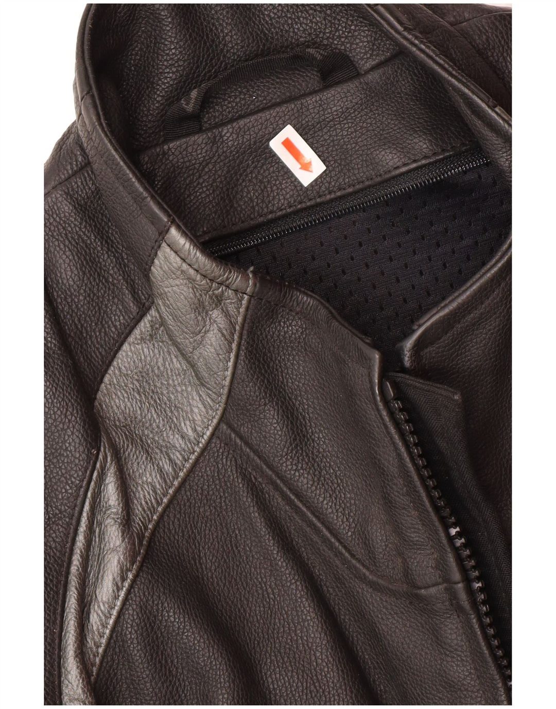 DAINESE Herre grafisk racerjakke str. 54 Large Black Colourblock Læder