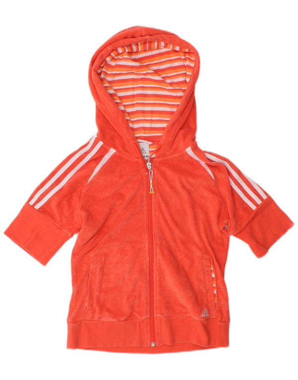 Adidas Womens Crop Kortærmet træningsdragt Topjakke UK 10 Small Orange
