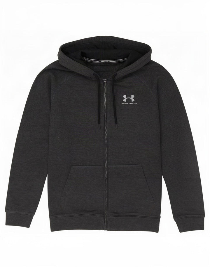 Under Armour Herre hættetrøje med lynlås mellemgrå bomuld