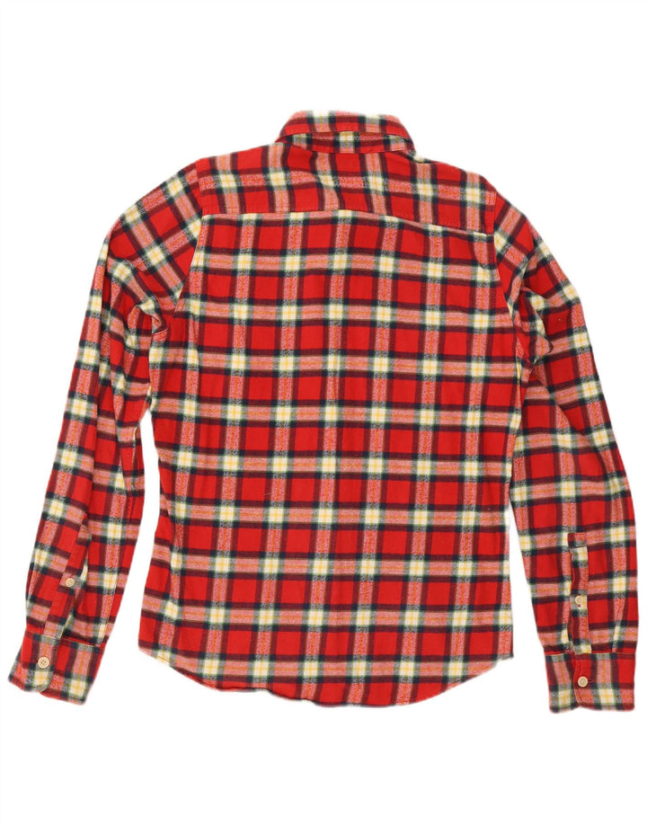 Hollister Flanelskjorte til mænd Medium rød ternet bomuld