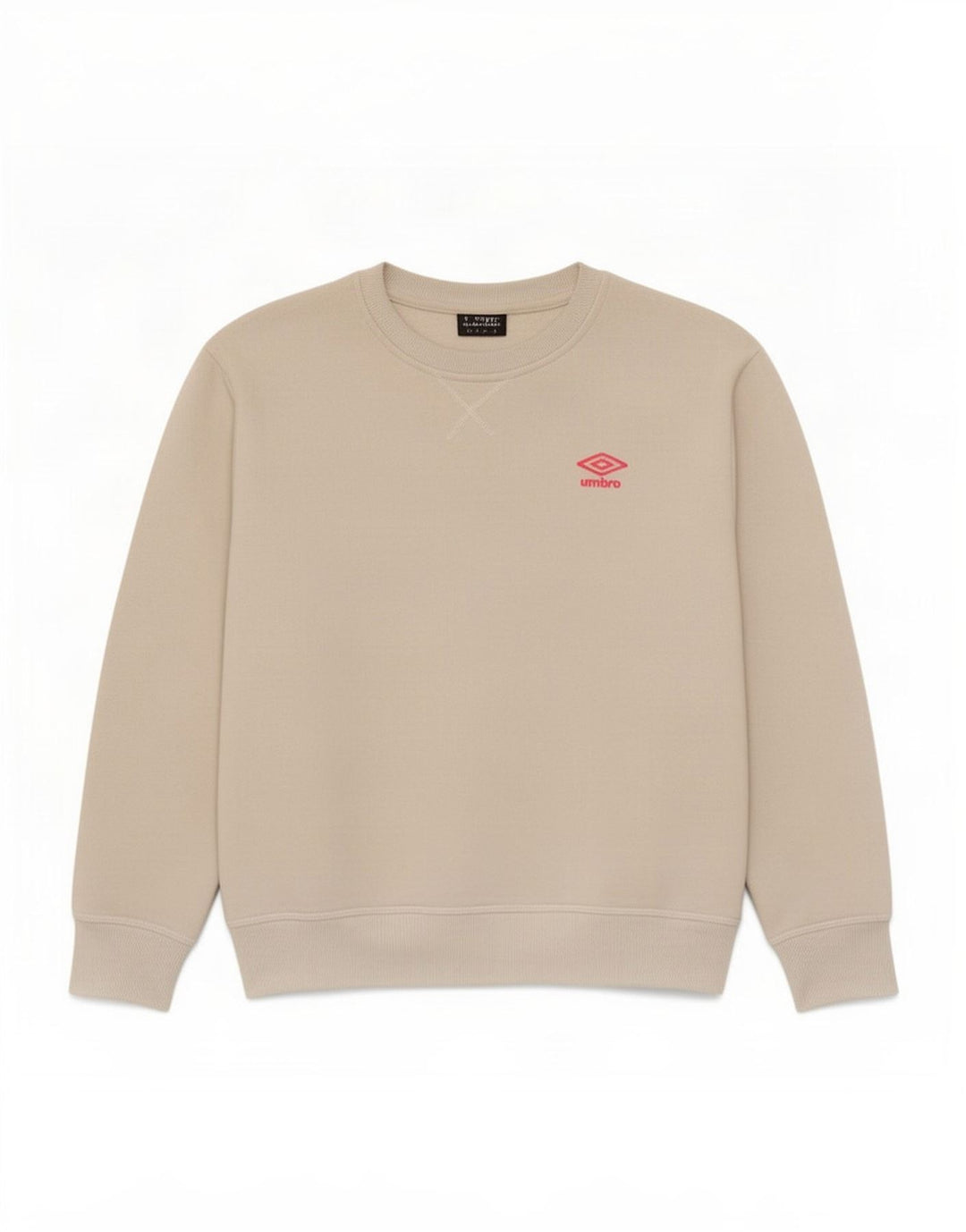 Umbro Womens Oversized Sweatshirt Jumper UK 10 Small Beige Bomuld