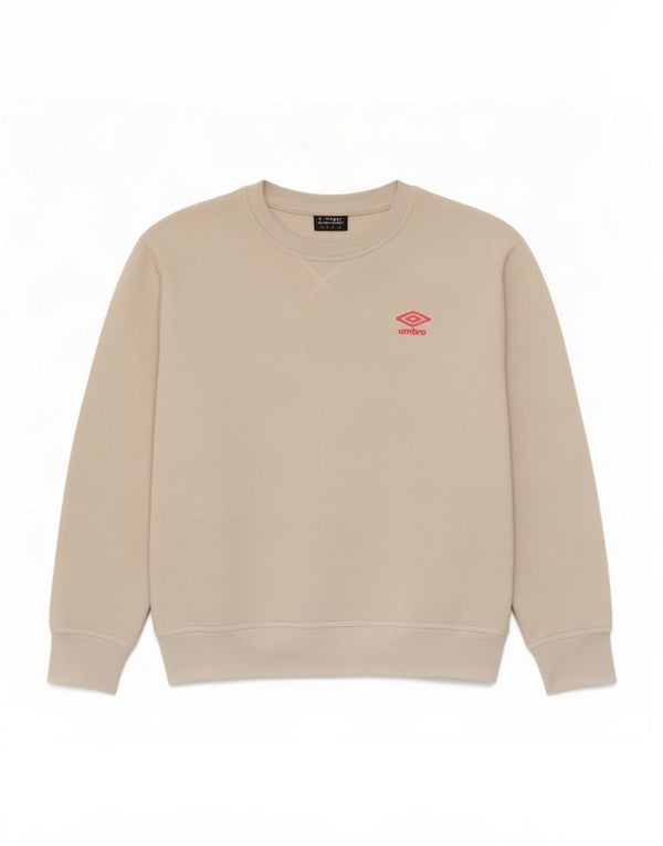 Umbro Womens Oversized Sweatshirt Jumper UK 10 Small Beige Bomuld