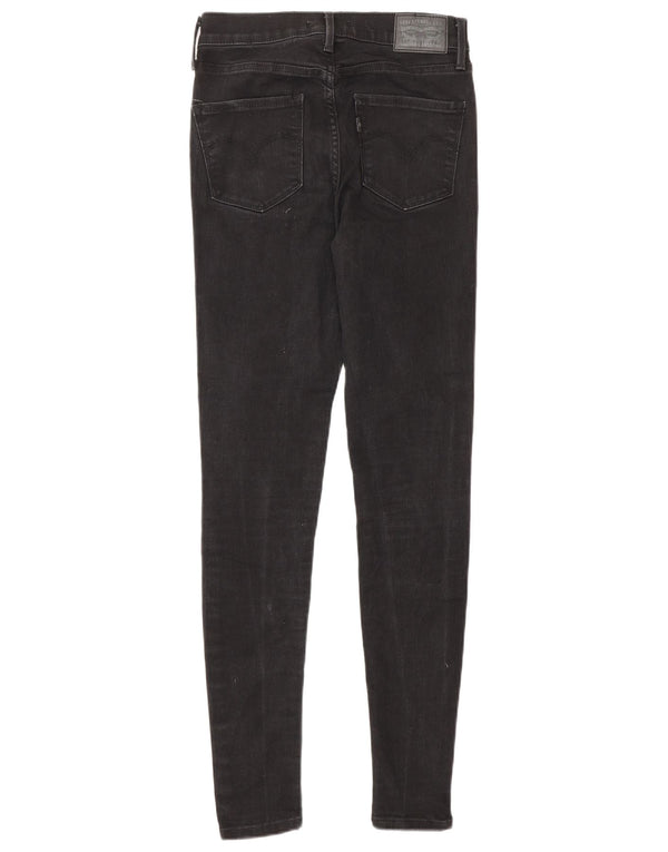 LEVI'S Dame 720 High Rise Super Skinny Jeans W25 L30 Sort Bomuld