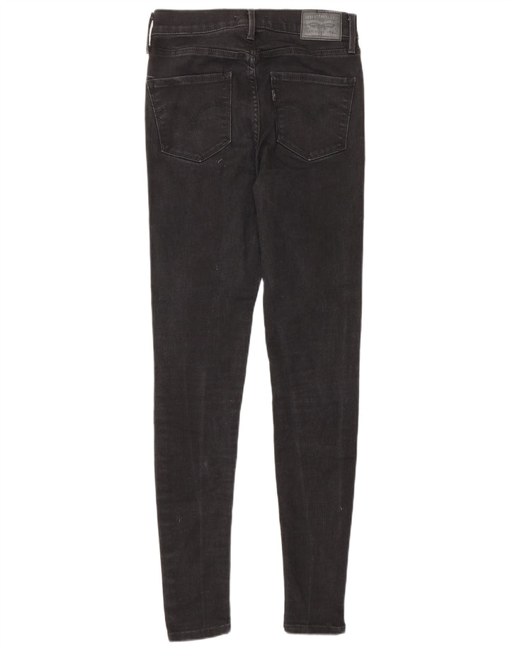 LEVI'S Dame 720 High Rise Super Skinny Jeans W25 L30 Sort Bomuld