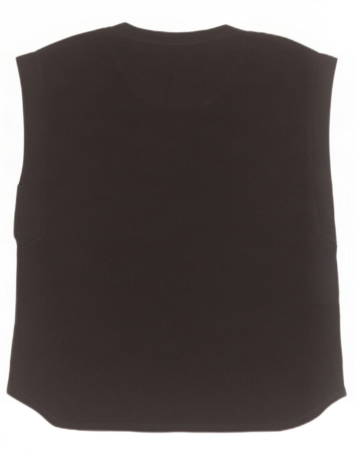 Benetton Damevest Top UK 18 XL Sort Bomuld