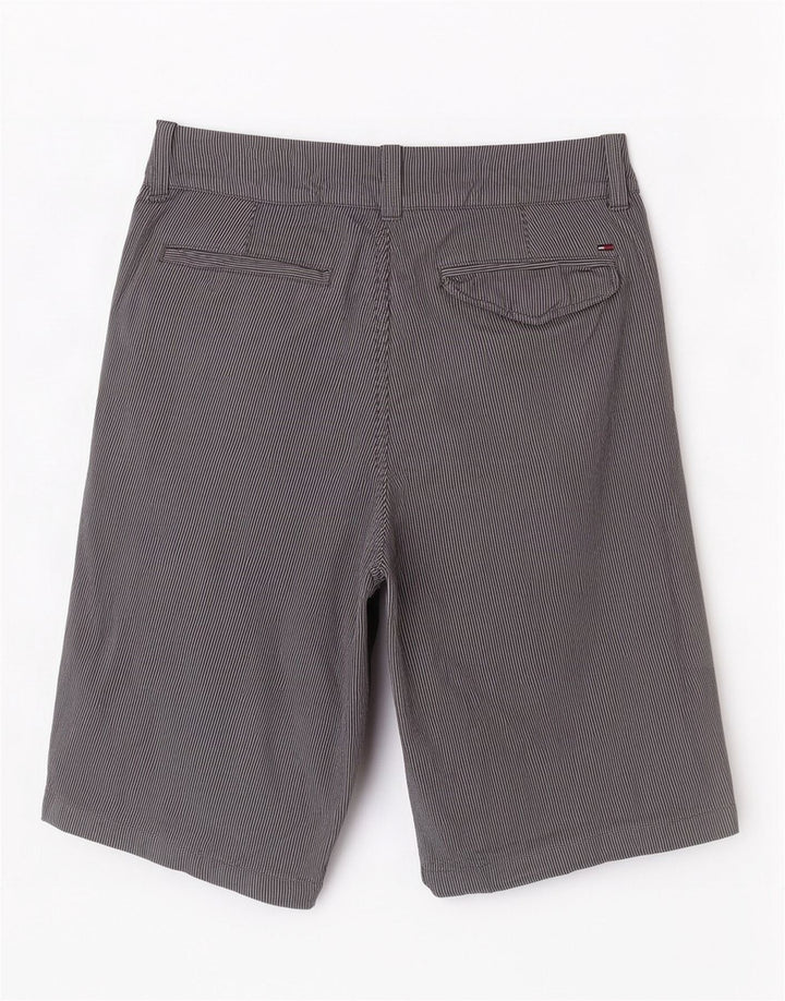 Tommy Hilfiger Herre Bermuda Shorts W30 Medium Navy Blue Pinstripe Bomuld
