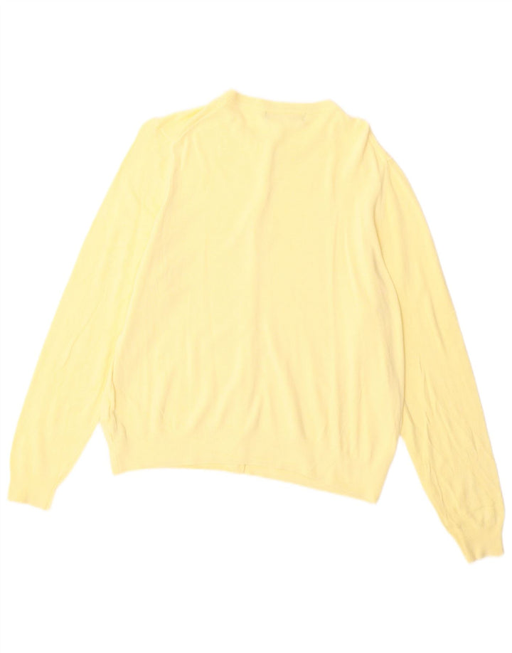 Marks & Spencer Dame Cardigan Sweater UK 16 Large Yellow Viscose