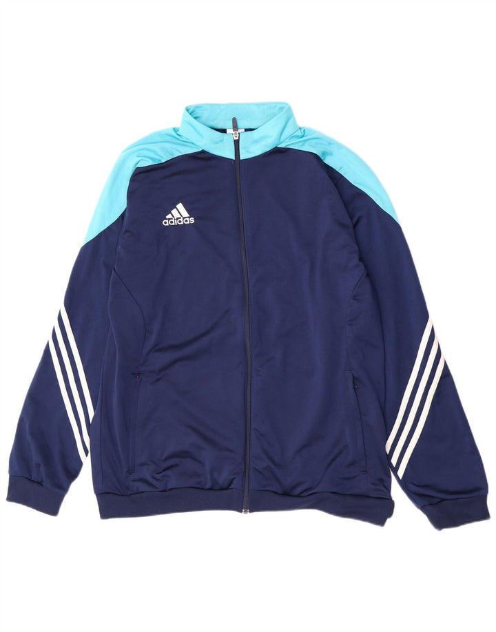 Adidas Træningsdragt til mænd Topjakke XL Marineblå Colourblock Polyester