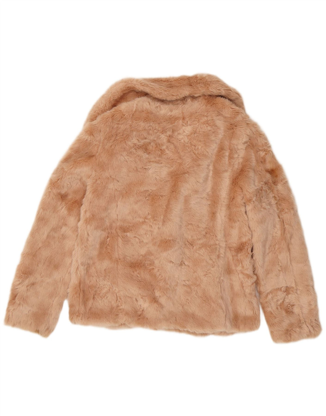 Oasis Dame imiteret Pelsjakke UK 14 Medium Pink Akryl
