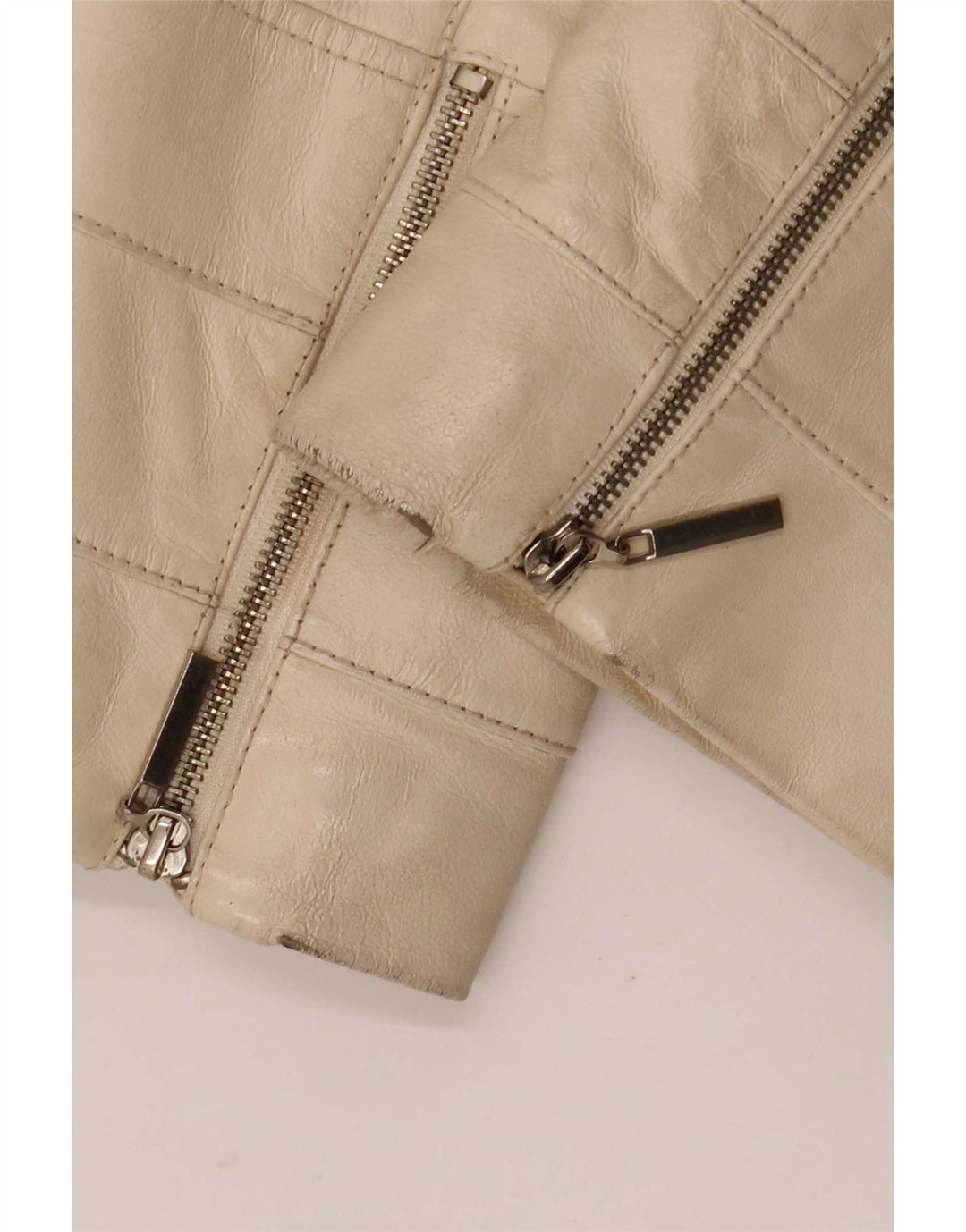 Conbipel Dame Læderjakke IT 42 Medium Beige