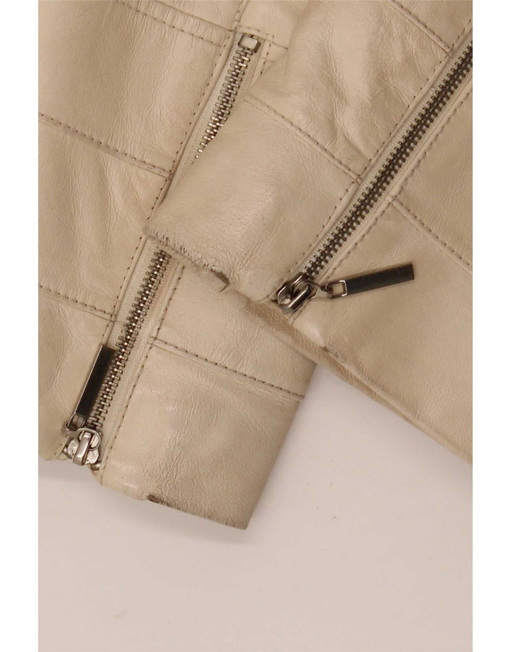 Conbipel Dame Læderjakke IT 42 Medium Beige