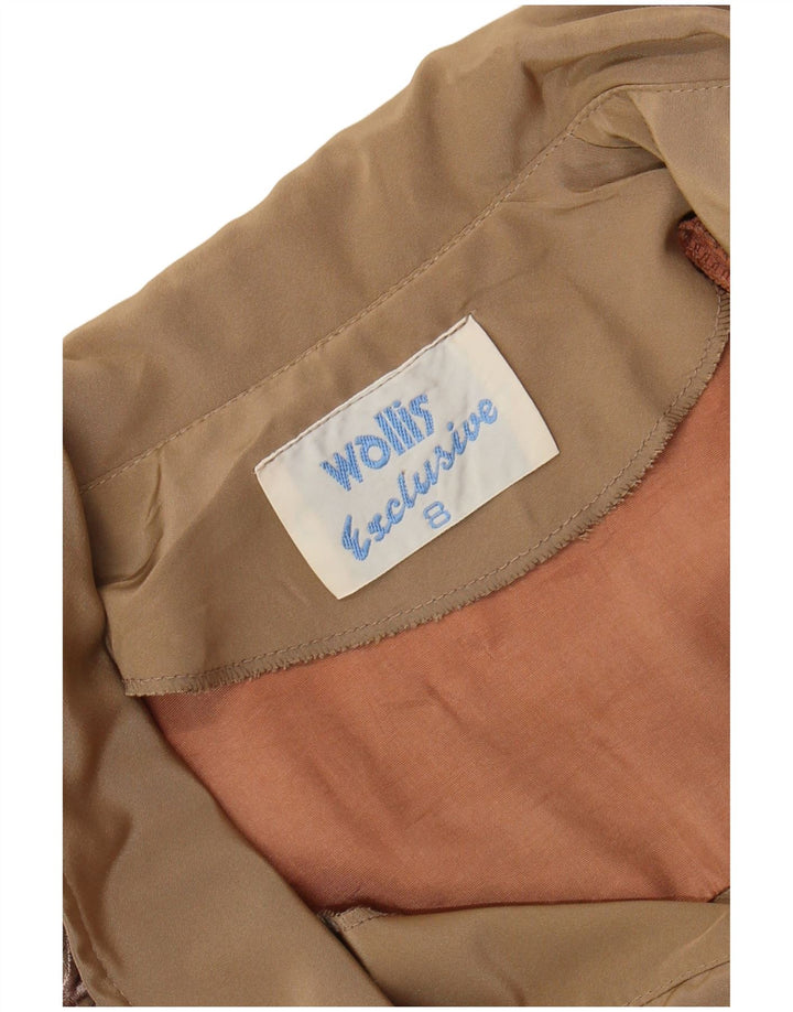 WALLIS Langærmet Maxikjole til kvinder US 8 Medium Beige