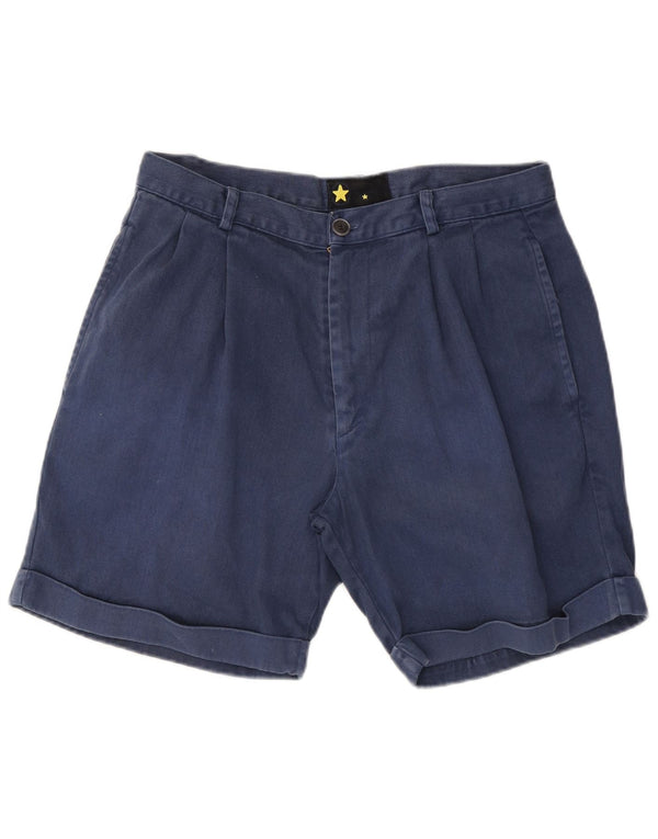 Vintage Herre Pegged Chino Shorts W36 Large Navy Blue Bomuld