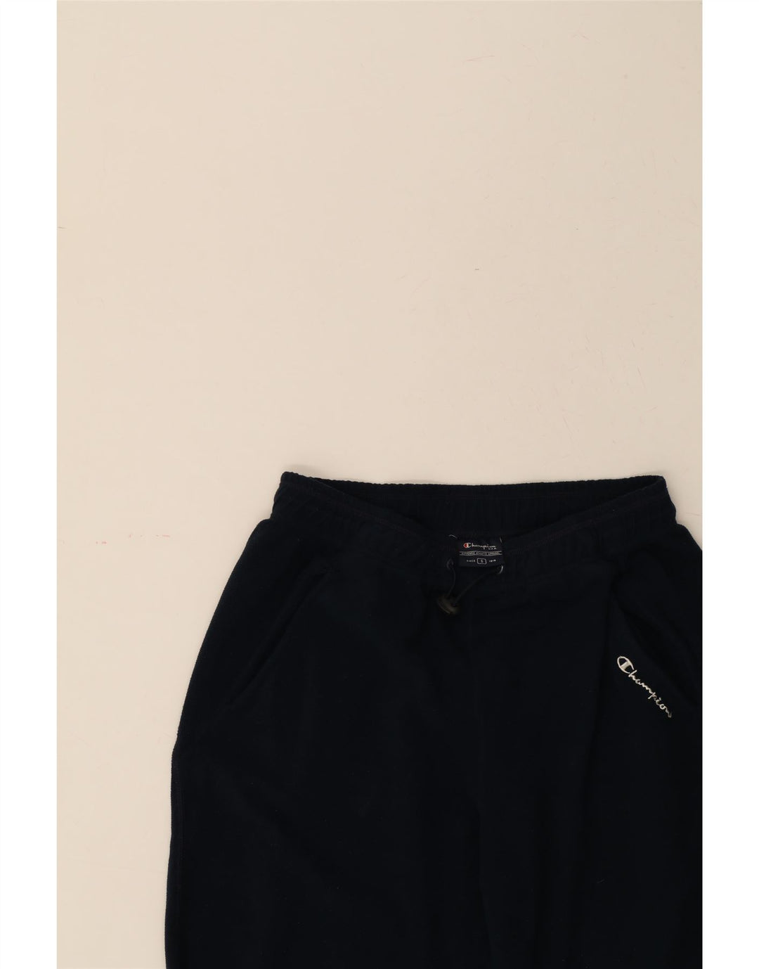 CHAMPION Mens Fleece Tracksuit Trousers Small  Navy Blue Polyester Vintage Champion and Second-Hand Champion from Messina Hembry 