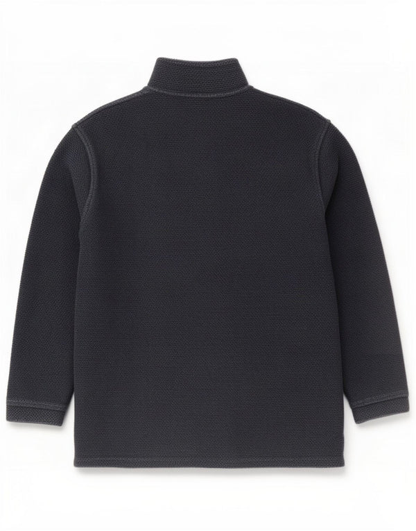 Weird Fish Herre Zip Neck Sweatshirt Jumper Large Navy Blue Bomuld