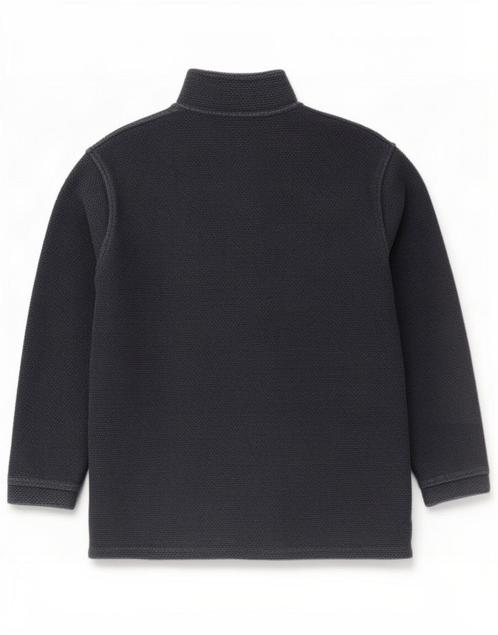 Weird Fish Herre Zip Neck Sweatshirt Jumper Large Navy Blue Bomuld