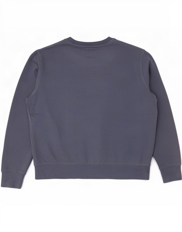 Marks & Spencer Dame Oversized Sweatshirt Jumper UK 16 Large Blue Cotton