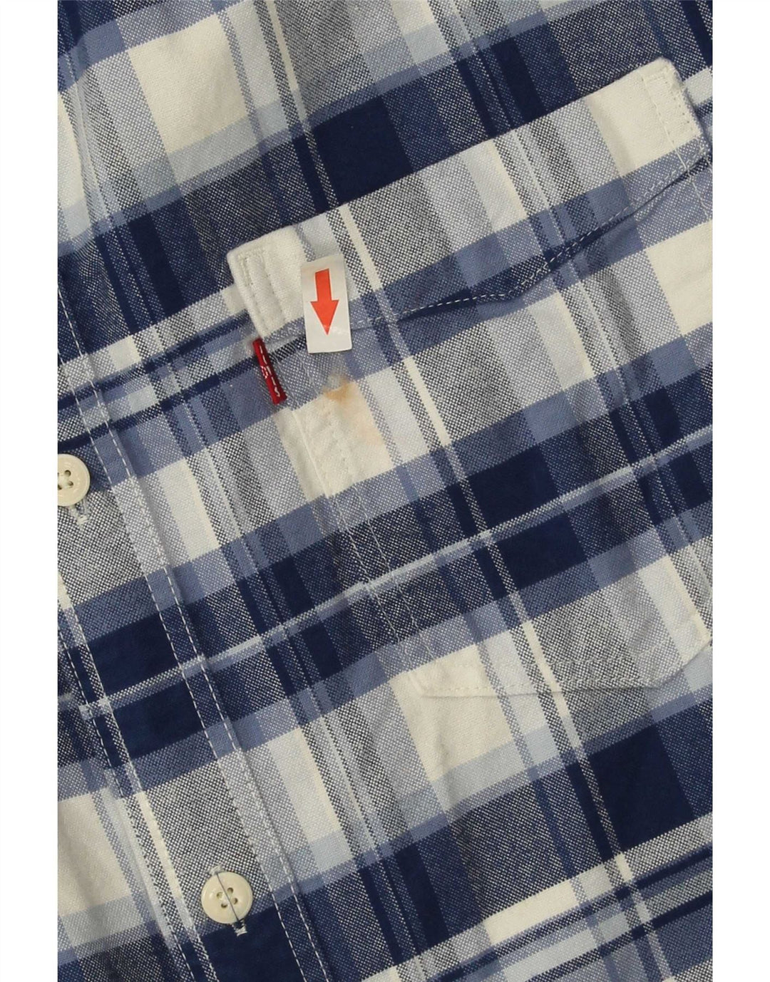 Levi's Herre standard flannelskjorte XL blå ternet bomuld