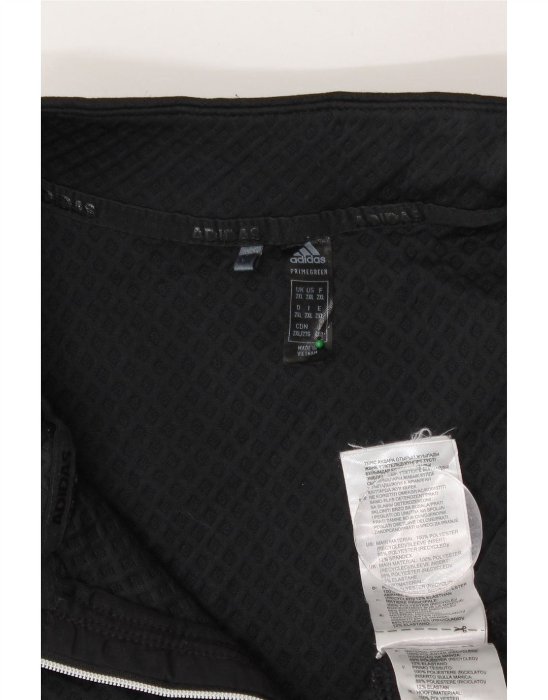 Adidas Sweatshirt med lynlås til mænd 2XL sort polyester