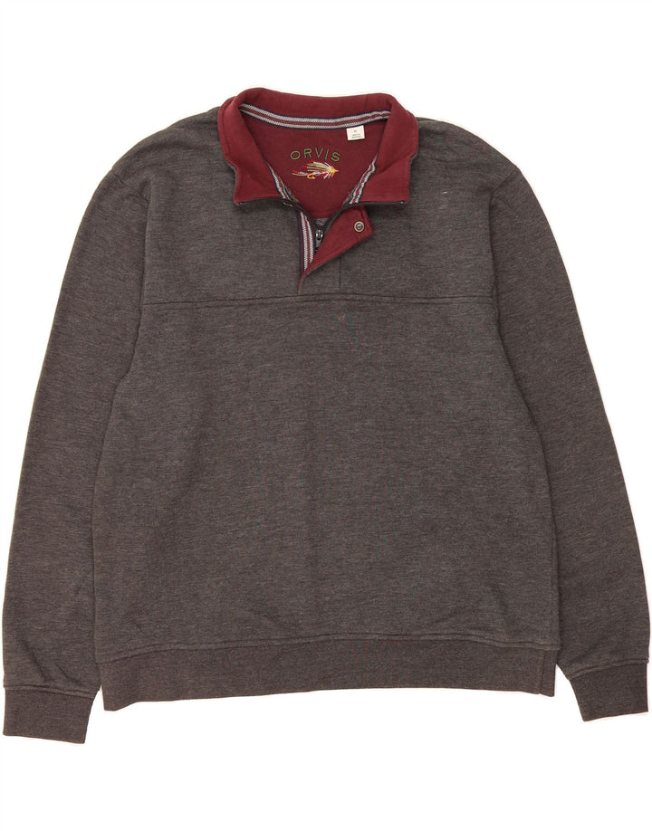 ORVIS Sweatshirt med lynlås til mænd XL Grå bomuld