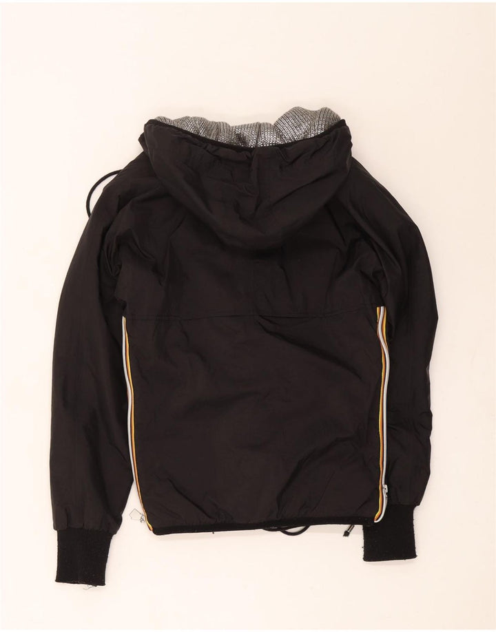 K-Way Pige Hooded Windbreaker Coat 8-9 År Sort Polyester