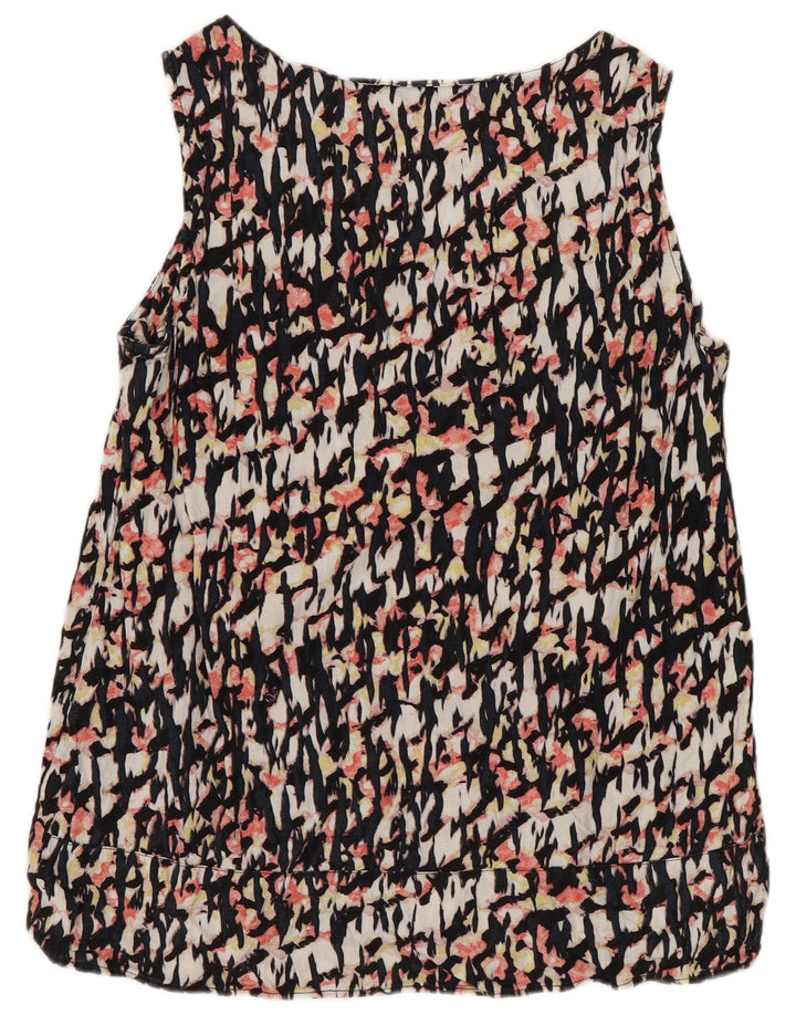 Marks & Spencer kvinders abstrakt mønster bluse Top UK 10 Small Multicoloure