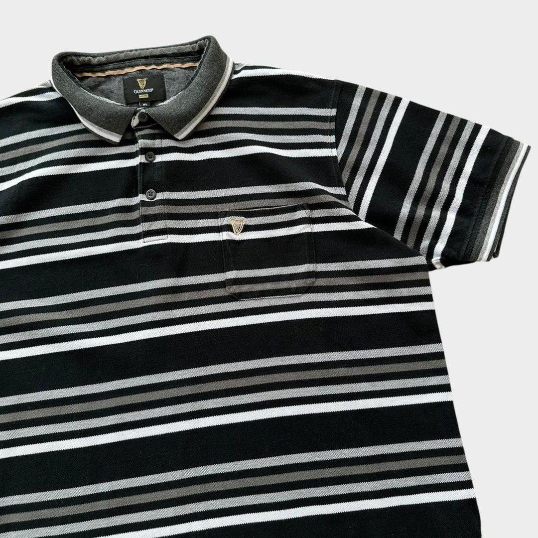 Guinness stribet poloshirt - XL