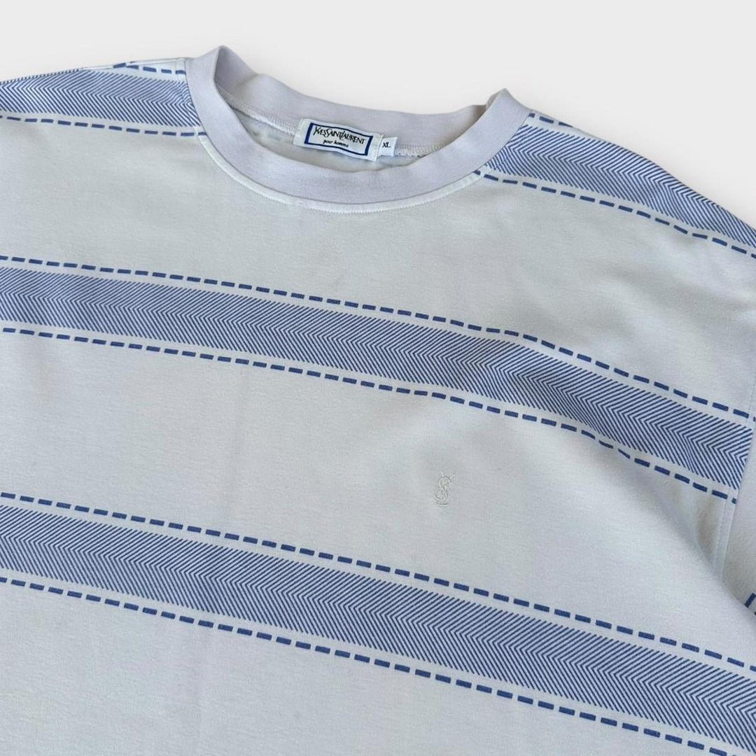 Vintage YSL mønstret t-shirt - XL