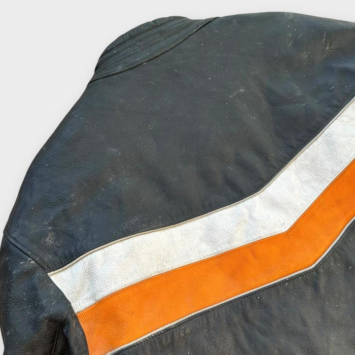 Alpinestars bikerjakke i læder - medium (tjek mål)