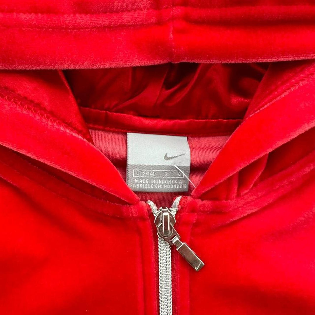 Nike velour hættetrøje - large til kvinder