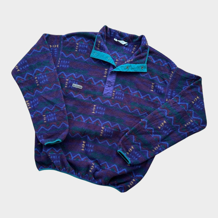 Vintage Columbia funky mønster fleece - XL