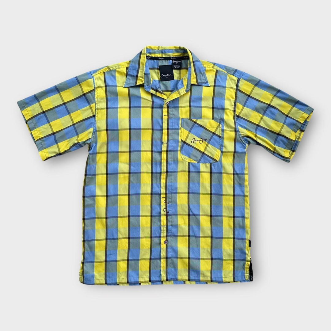 Vintage Sean John kortærmet skjorte - stor (passer som en baggy XL)