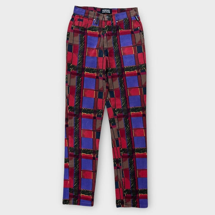 Vintage Versace jeans mønstrede bukser - 27" talje