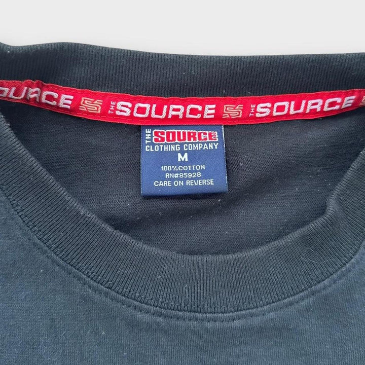 Y2K hip hop grafisk t-shirt - medium (passer som en stor)